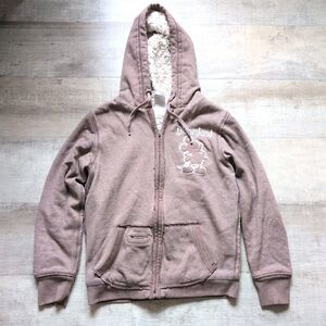 Disney Parks Disneyland 55th Anniversary Sherpa Lined Jacket Small Taupe Brown